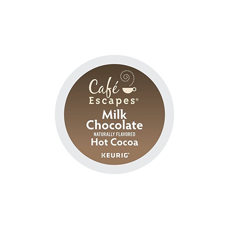 Cafe Escapes Milk Chocolate Hot Cocoa 48 K-Cups for Keurig