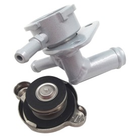 HCHCSPEED Aluminum Radiator Filler Neck Hose For 2260CC 5 2006-2010 With 1.1bar Cap LFB7-15-17YA Silver