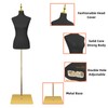 EaseHome Mannequin Body Female Mannequin Torso,Height Adjustable Black Leather Dress