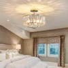 AGV LIGHTING CL003F K9 Crystal Ceiling Light Fixture, Modern Semi