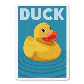 Duck, Rubber Duck, Letterpress (52 Playing Cards, Poker Size Card Deck with Jokers)