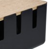 Relaxdays Cable Box for 2 Power Strips, Wooden Lid, Plastic,