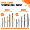 Gift for Men 10Pcs Screw Extractor Set, 40# Cr-Mo &