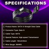 MKBKLLJY 6PCS SATA Cable III 6Gbps Straight Data Cable with