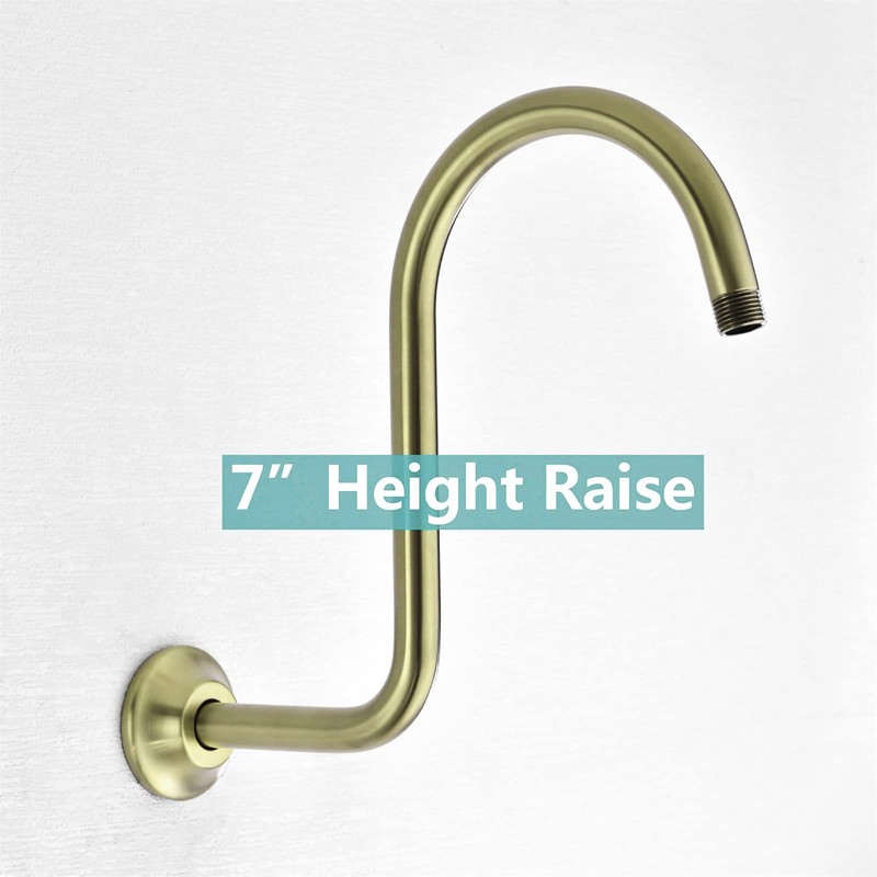 BESTILL 13 Inch S Shape Shower Head High Rise Extension