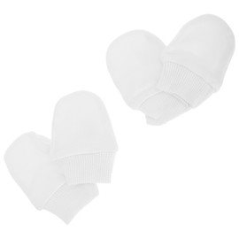 Baby Newborn 100% Cotton Elasticated Scratch Mittens (Pack Of 2 Pairs) (Newborn) (Pink)