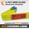 2-Ply Lifting Straps 2”x 8 ft Webbing Sling Tree Saver