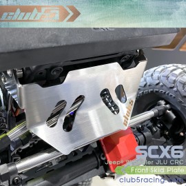 Club 5 Racing Front Skid Plate ( Stainless Steel ) for Axial SCX6 Jeep JLU Wrangler
