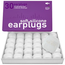 AKAM | 32 Tapones de Silicona Premium para Dormir, Nadar y Cancelación de Ruido