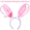 DIYDEC Pack of 6 Easter Bunny Ears, Plush Rabbit Ears,