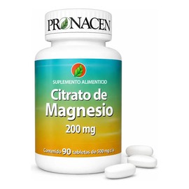 Citrato de Magnesio Pronacen en Tabletas de 500 mg, Suplemento de 90 Porciones