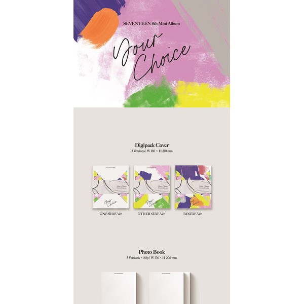 Seventeen Your Choice 8th Mini Album Beside Version CD+80p PhotoBook+8p