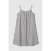 JAJU [JAJU] Women's Cotton Seersucker Sleeveless Pajama Dress_Dark Charcoal