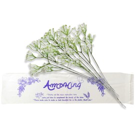 AMOHing Artificial Baby's Breath Flowers, 8 Pcs White Babies Breath Flowers Artificial Bulk, Real Touch Babys Breath Artificial Flowers Gypsophila Bouquet for Wedding Floral Arrangement Home Decor