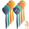 Raypard 8 Pcs 10" Large Plastic Wheat Straw Serving Spoons