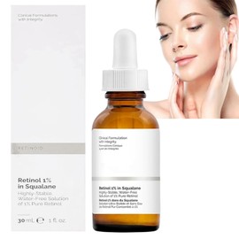 Retinol 1% in Squalane,Anti-Wrinkle Serum,Retinol Serum,Anti Aging Gesichtsserum Feuchtigkeitsspendendes Anti-Falten Gesichts serum Skincare Gesichtsserum Feuchtigkeitsspendend für Alle Hauttypen