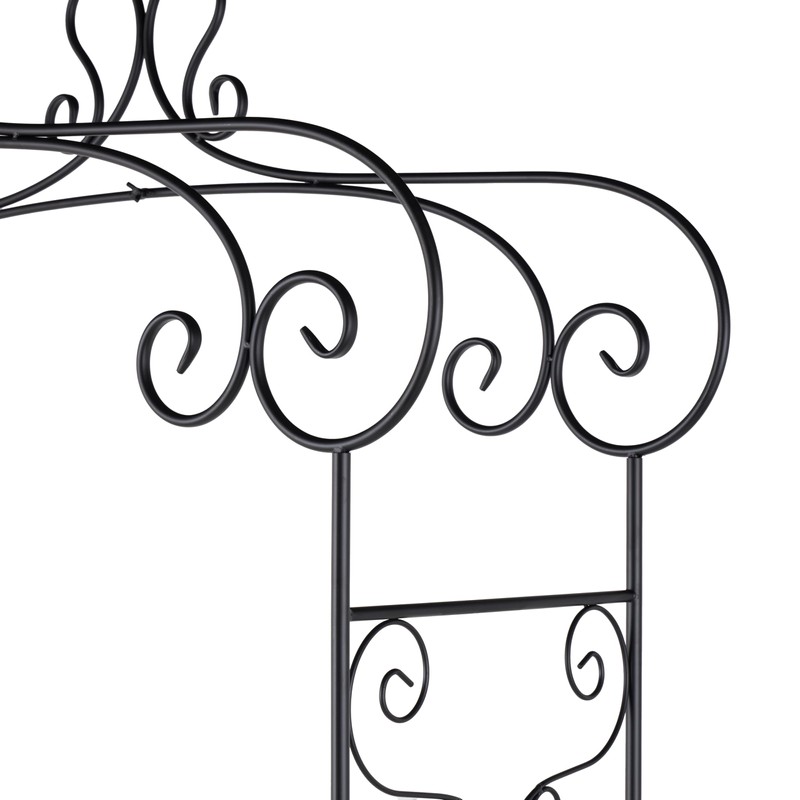 Deco 79 Metal Fleur De Lis Indoor Outdoor Scrollwork Arched