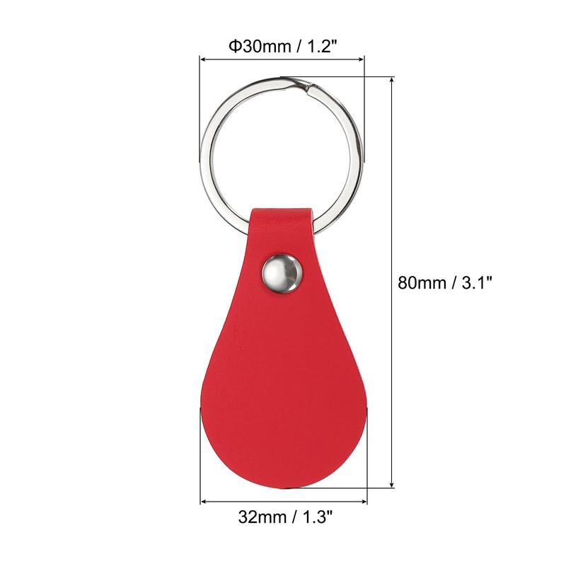 PATIKIL 10pcs Leather Key Holder Kit PU Leather Key Fob