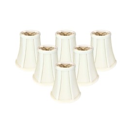 Royal Designs, Inc. BSO-704FC-6EG-6 True Bell Basic Lamp Shade with Flame Clip, 3.5" x 6" x 6.25", Eggshell, 6-Pack