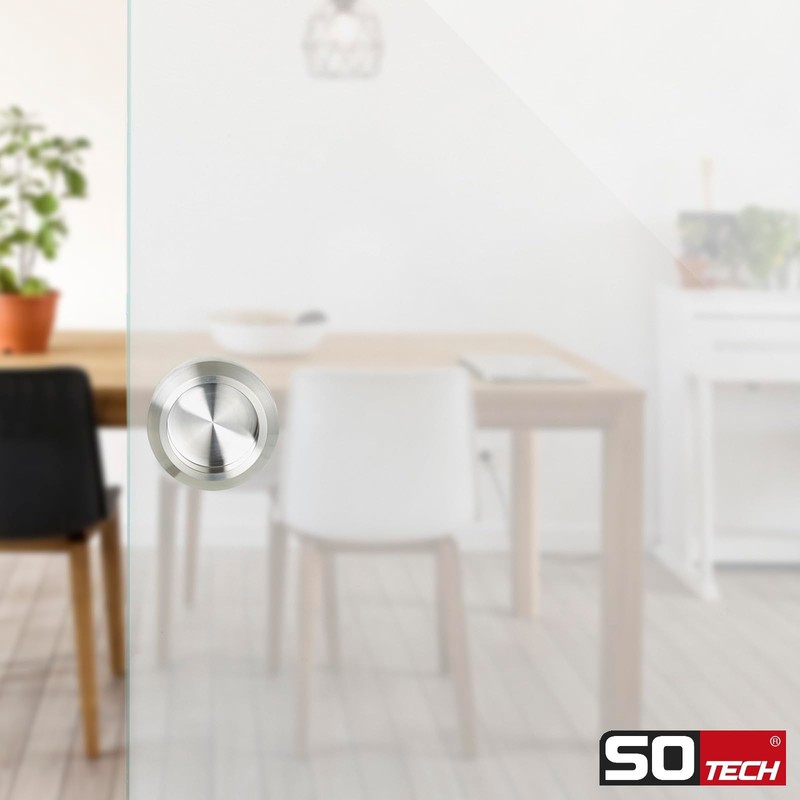 SOTECH Emina Sliding Door Handles (Closed) Diameter 58 mm Brushed