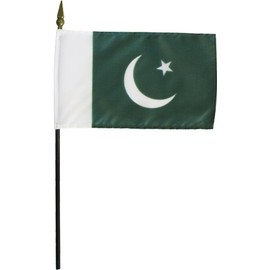 Pakistan - 4 in x 6 in World Stick Flag