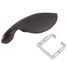 Violin Chin Rest, Ebony Wood Chin Rest Bracket with Clamp for 4/4 Violin Music Instrument Accessory