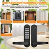 ANNFUZ Mechanical Keypad Keyless Entry Door Lock with Handle,Push Button