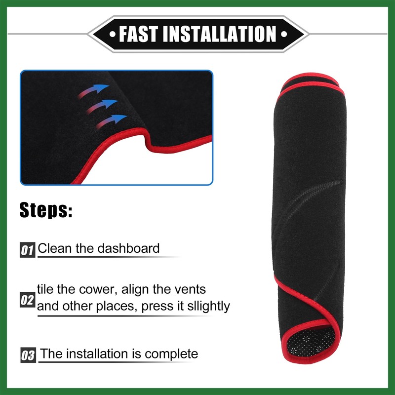 Motoforti Dashboard Cover Compatible for Hyundai Sonata 2006-2008, Non-Slip Polyester