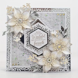 Lapoo Flowers Metal Cutting Die for Scrapbooking - Durable, Cut Stencils for DIY Scrapbook Photo Album Decorative Paper Card, Card Making Supplies (Multiple Large Lace Square Frames 8.1 x 8.1 in)