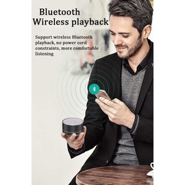 Portable Wireless Bluetooth Speaker, with Intelligent Noise Reduction,Handsfree Call,TF Card,33 ft Connection Range (Black)