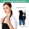 Jubatus 2 Pack 3 Pockets Adjustable Bib Apron Chef Kitchen