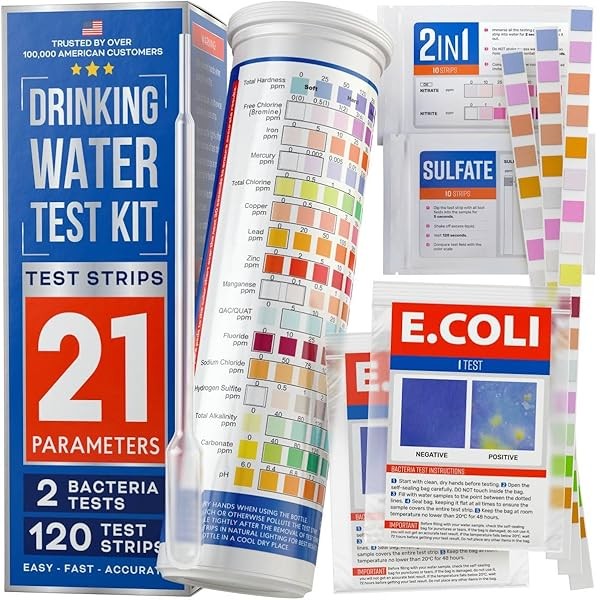 All-New 20 in 1 Drinking Water Testing Kit 120 Strips,