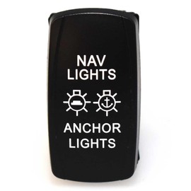 Boat Nav/ANC Lights Rocker Switch | On/Off/On 12VDC 20A 7 Spade