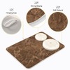 Brown Marble Texture Absorbent Dishes Drainer/Rack Mat for Countertop Small