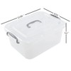 Zopnny 2-Pack Plastic Storage Latch Box, Clear Containers with Lids,