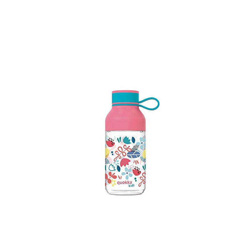 Quokka Kids Ice Flowers Ecozen Bottle with Stainless Steel Hanger