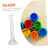 Tofficu Manual Grinding Rod Glass Pestle Round Handle for Paints