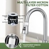 Kitchen Faucet With Pull Down Sprayer, Hurran Brushed Nickel Water
