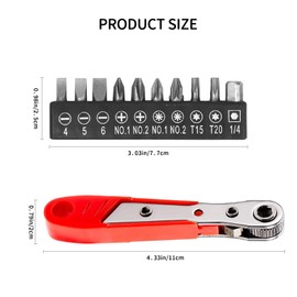 Ratchet Screwdriver Mini Screwdriver Set Right Angle Phillips Magnetic Screwdriver Pocket Screwdriver Bit Set Low Profile Pocket Screwdriver for Tight Space Cool Gadgets Gifts for Men Husband Dad