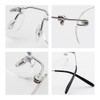 Viseng 3 Pairs Unisex Super Lightweight Rimless Quality Readers Ultra