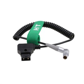 HangTon D-tap CAM 7 Pin Rotate Right Angle Power Cable for ARRI HI5 Cforce RF Motor Cmotion cPRO Motor Camin Coiled
