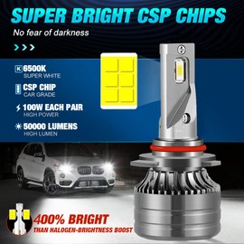 VISVIC Fit For TOYOTA RAV4 2016 2017 2018 LED Headlight Bulbs 9012 High Low Beam LED Bulbs Combo 400% Super Bright, Plug and Play, Pack of 2