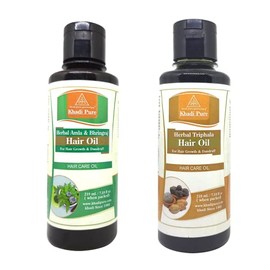 Khadi Pure Amla Bhringraj & Triphala Hair Oil, 210 ml (Pack of 2)