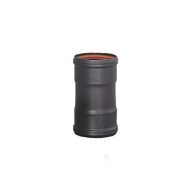 Black Enamel H-H Joint Sleeve 850 °C - Ø80 mm for Smoke Conduction of Stoves and Pellet Fireplaces