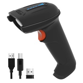 Tera 2D QR Barcode Scanner Wireless USB Wired 1D 2D Handheld Cordless Bar Code Reader for Digital/Printed Barcodes Works with Windows Mac Linux, D5100,Black