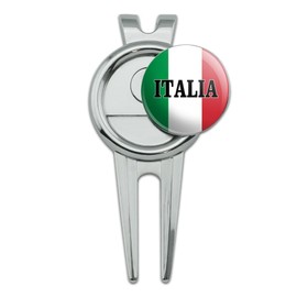 GRAPHICS & MORE Italia Italy Italian Flag Golf Divot Repair Tool and Ball Marker