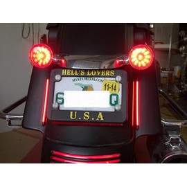 Chrome Glow 4200-75RR LED Flexible Array Motorcycle Auxiliary Running and Brake Light Bar with Red Lens 9.8 Inches