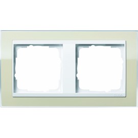 Gira 0212773 Cover Frame, Pure White/Sand Colour