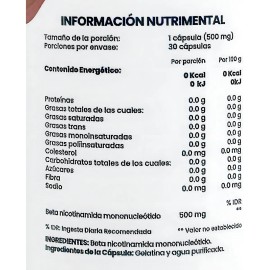 Nicotinamida Mononucletido NMN Vitaminas 30 Cps Tibet Natura Cpsulas                                                                                  
