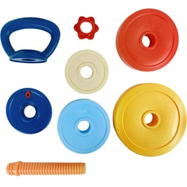 RAINBOW TOYFROG Kids Kettlebell - Fun Exercise Equipment and Stacking Toy Weights - Toddler Gym Workout Toys and Fitness Games - Cool Baby Sports Stuff for Boys and Girls - Adjustable Weight